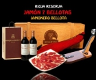 Jamon de bellota 48 meses +Rioja + Jamonero Profesional - mejor precio | unprecio.es