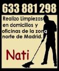 Realizo limpiezas por horas madrid norte llama el tl 633 881 298 - mejor precio | unprecio.es