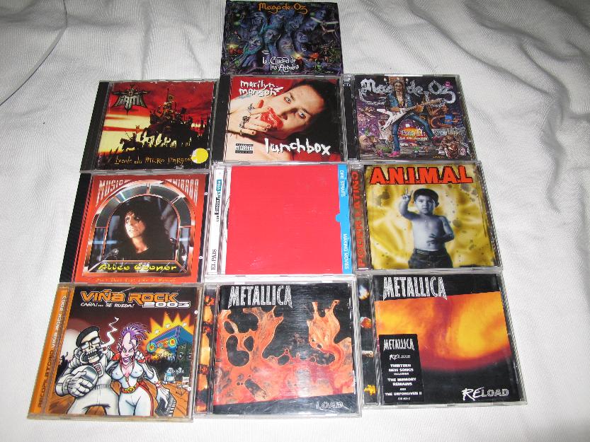 Lote de 10 cds heavy metal rap rock regalo 9dvd