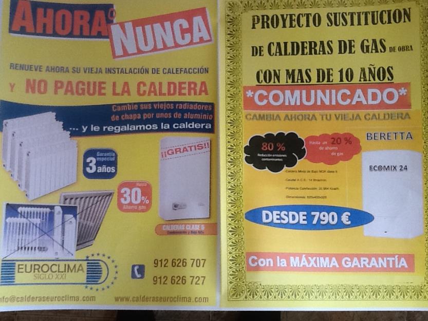 Si necesita caldera o ya la tiene dcto o regalo con radiadores