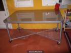 vendo MESA-ESCRITORIO de vidrio aluminio de IKEA - mejor precio | unprecio.es