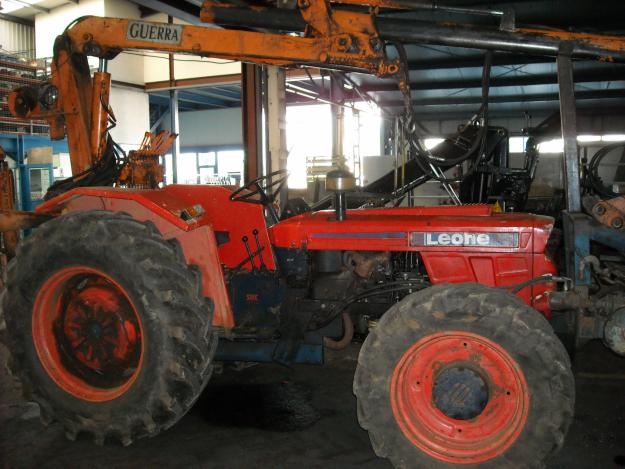 tractor same con grua forestal guerra