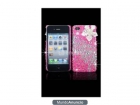 CARCASA ROSA CON FLOR Y BRILLANTES PARA IPHONE 4 - mejor precio | unprecio.es