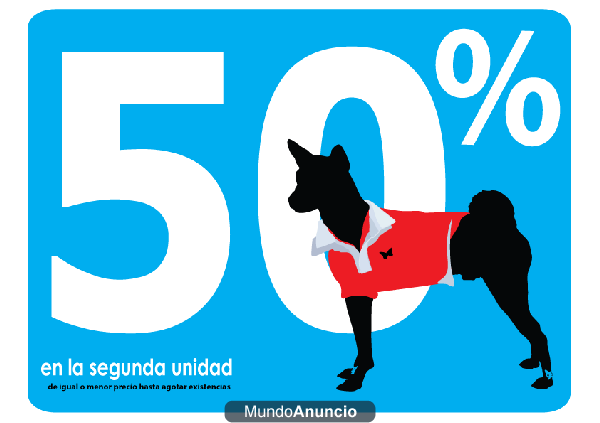 Ropa para mascotas al 50%