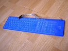 Teclado flexible de caucho engomado color azul conexión USB - mejor precio | unprecio.es
