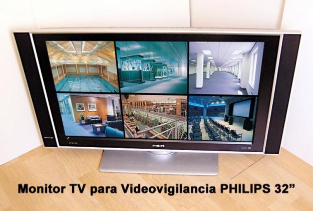 Monitor LCD para videovigilancia philips de 32 pulgadas con soporte