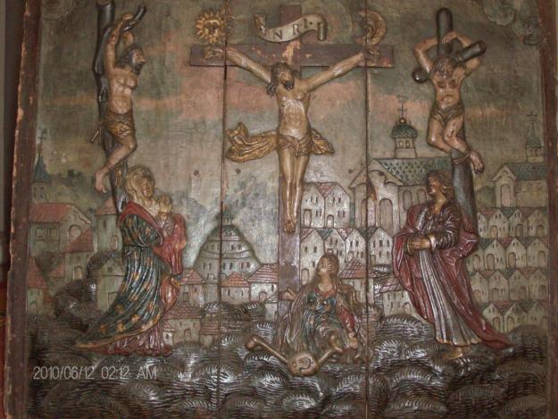 tabla religiosa de la crucifixion