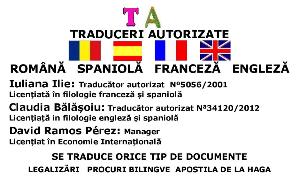 Traducciones autorizadas rumano-español (Arganda del Rey, Fuenlabrada, Madrid Capital)