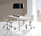 Mesa extensible madera lacada blanco o negro. Oferta liquidación - mejor precio | unprecio.es