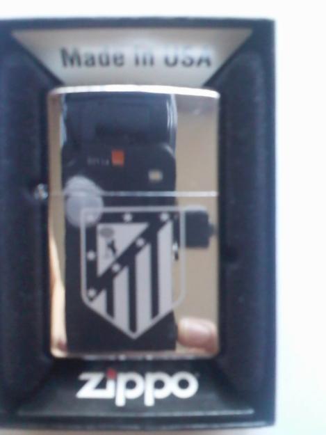 ZIPPO AUTENTICO GARANTIA+CAJA U.S.A. NUEVO ATLETICO DE MADRID