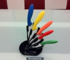 CUCHILLOS DE CERAMICA SET 5 UNIDADES COLORES - mejor precio | unprecio.es