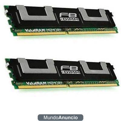 Kingston Valueram - Memoria - 4 Gb : 2 X 2 Gb - Fb-Dimm 240-Pin - Ddr2 - 667 Mhz / Pc2-5300 - Cl5 - 1.8 V - Búfer Comple