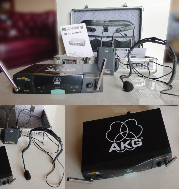 Equipo completo akg sr40 diversity microfono