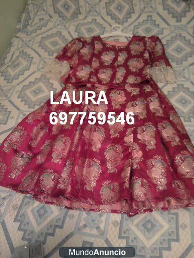 ***** TRAJE DE FALLERA ROJO MUY ECONOMICO ****