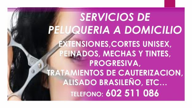 Servicios de peluqueria a domicilio y manicure