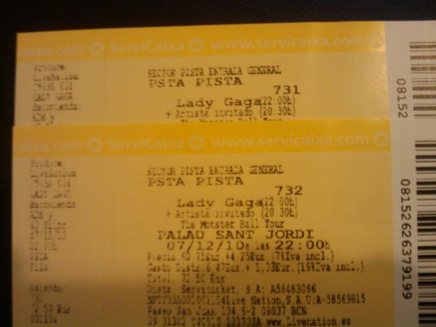 Entradas Lady Gaga Barcelona