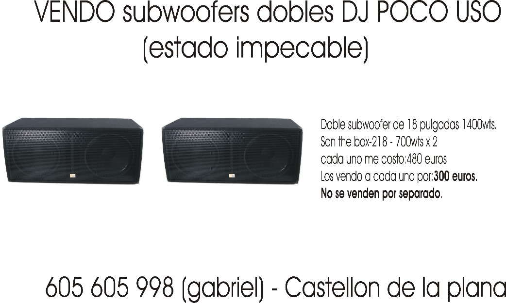 vendo subwoofers baratos