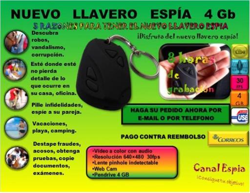 Nuevo llavero espía 4 GB Alta resolución 640x480 30 FPS