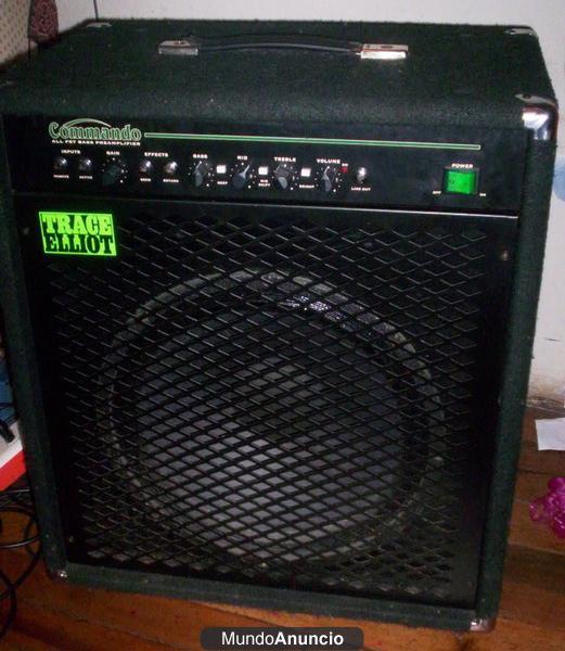 AMPLIFICADOR DE BAJO, TRACE ELLIOT MODELO COMMANDO 15, 100 WAT.  RMS