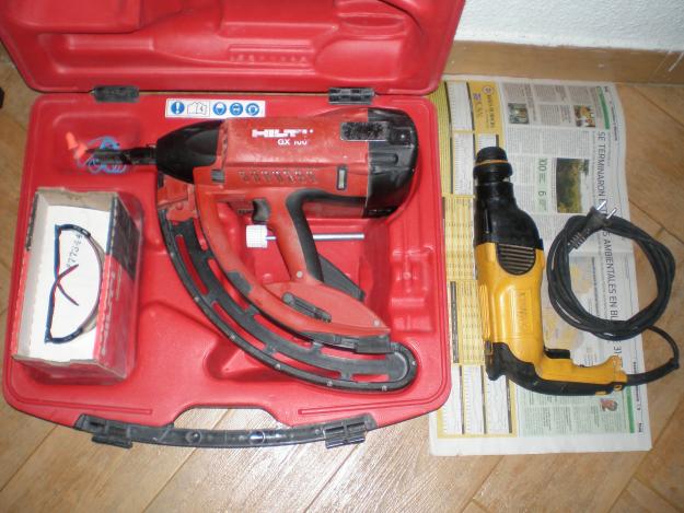 VENDO PISTOLA DE GAS HILTI GX 100 Y TALADRO PERCUTOR DEWALT