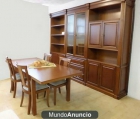 COMEDOR-LIBRERIA MACIZO+MESA+4SILLAS en liquidación - mejor precio | unprecio.es