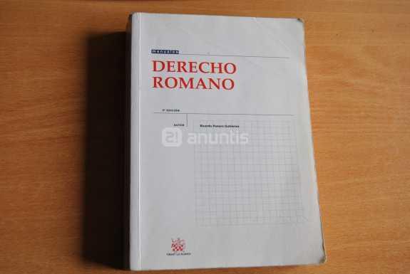 Manual de Derecho Romano. Autor Ricardo Panero Gutiérrez.  Publicado en el 2008