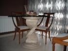 vendo mesa comedor con pie de marmol con sus 4 sillas bien tapizadas - mejor precio | unprecio.es