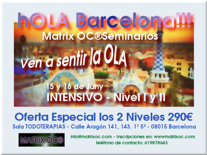 hOLA Barcelona!! Matrix OC® Nivel I & Nivel II (15-16 de Junio de 2013)