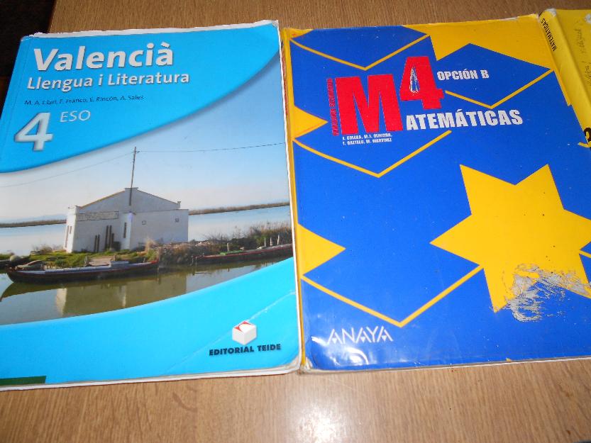 libros de texto 2º, 3º y 4º ESO