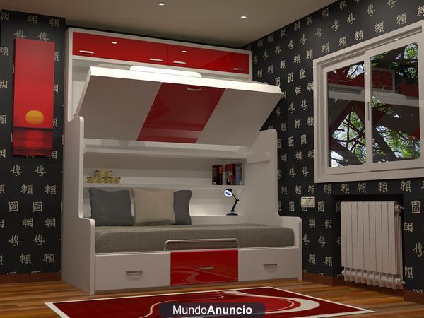 MUEBLES PARCHIS*   literas abatibles para pladur/Literas horizontales para pared de pladur /