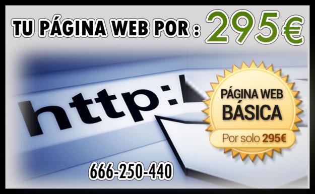 Creamos tu web por 295 euros