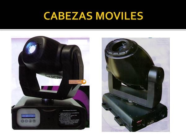 Cabezas móviles, scanners, proyectores, leds,