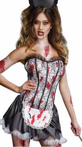 Disfraz de zombi sexy para halloween