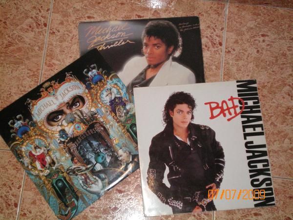 vendo 3 vinilos michael jackson,1 thriller, 2 dangerous ,  3 bad