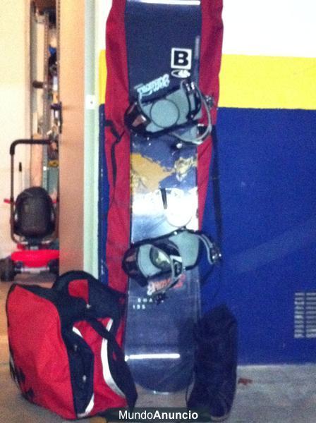 Tabla snow Salomon con fijaciones y botas