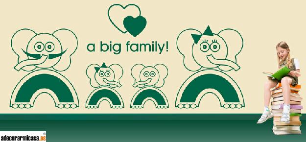 Big Family Vinilo decorativo infantil