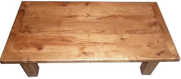 Mesa de centro elevable de madera noble Roble