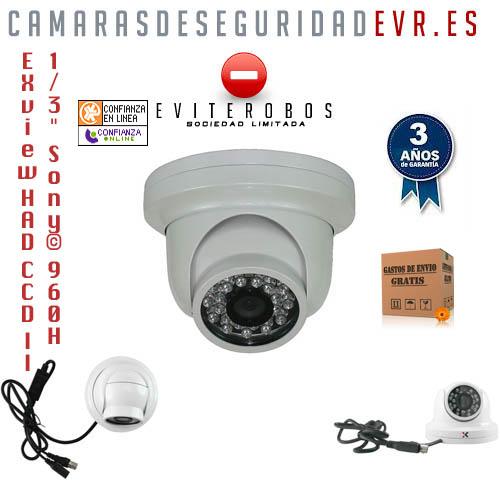 Cámara de seguridad tipo domo para exterior alta resolución 650 lineas