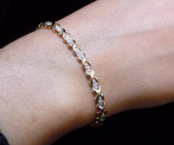 PULSERA DE ORO Y DIAMANTES SUPER REBAJADA