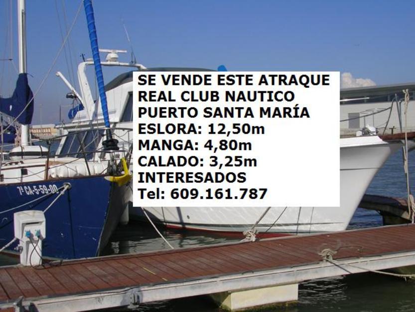 Se vende atraque en cádiz (puerto de santa maría)