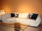 Sofá chaise longue de diseño piel italiana color Blanco - mejor precio | unprecio.es