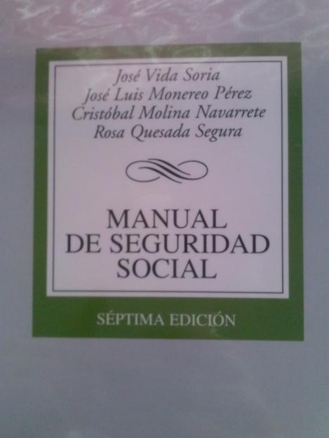 Derecho de la Seguridad Social, de Vida Soria