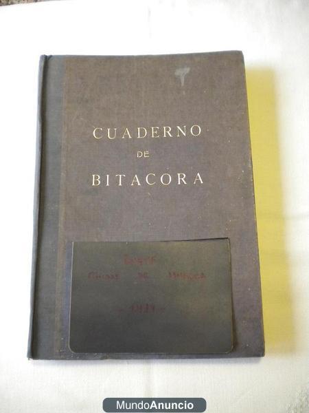 Cuaderno de bitacora de cuarto de derrota ;buque ciudad de huesca