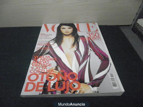 revistas de vogue, telva, marie claire, elle, cinemania, lecturas