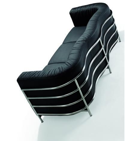 06. SOFA DE DISEO MOD. A PIEL 3 PLAZAS
