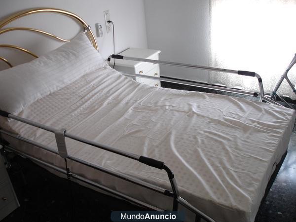 Cama articulada eléctrica con barandillas + Grúa eléctrica 150 Kg.