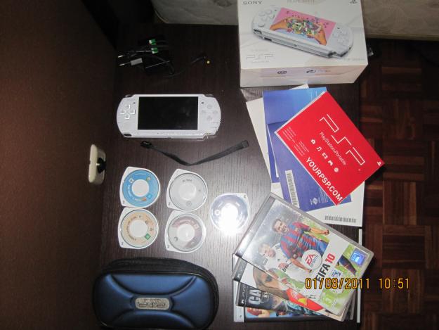 psp 3004 slim white a estrenar y 5 juegos