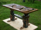 Mesa madera tallada a mano - mejor precio | unprecio.es