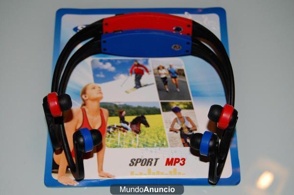 Reproductor AURICULARES MP3 Y RADIO FM STEREOS CON TARJETAS MICRO SD DEPORTES