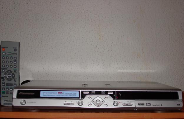 dvd grabador pioneer con disco duro de 80 gigas modelo dvr-433h